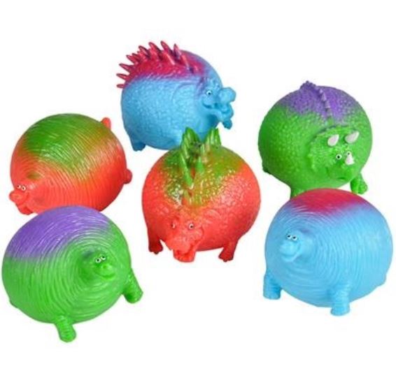 BALLE SQUISHY - ADHÉSIVE DINOSAURE SPLAT ASST