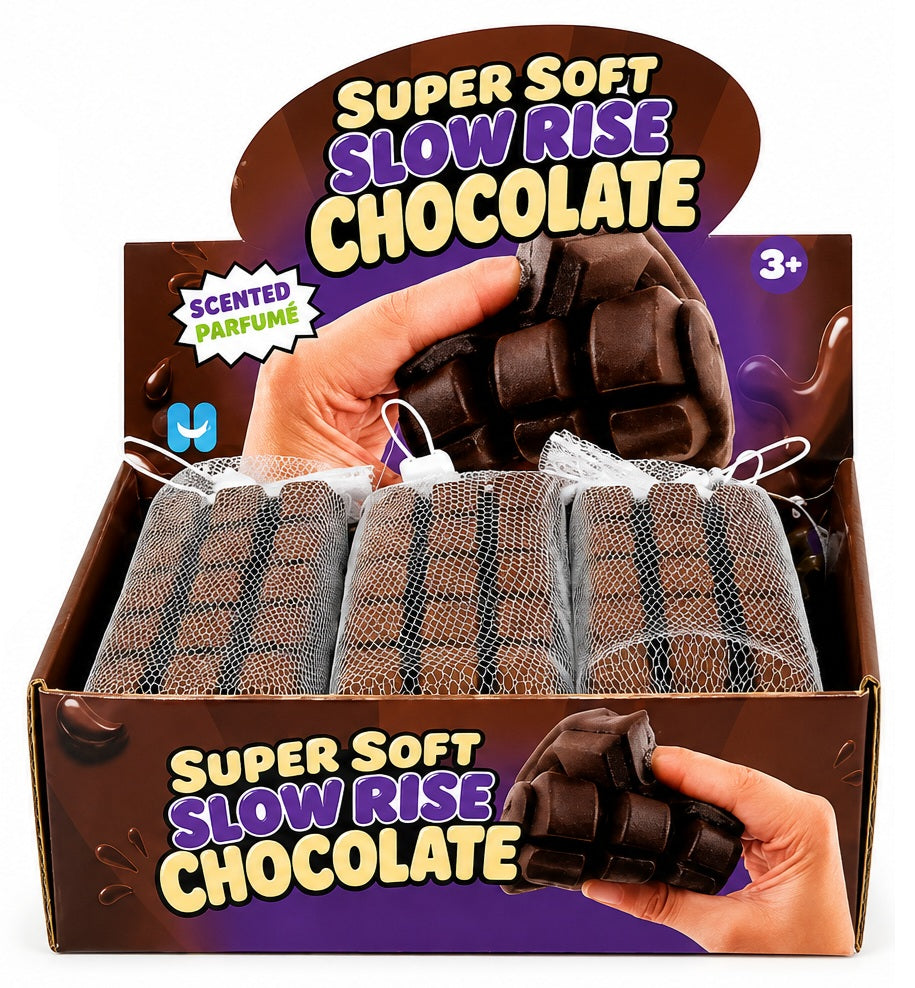JOUET SENSORIEL ANTI-STRESS SQUISHY - CHOCOLAT 16CM (LEVÉE LENTE)