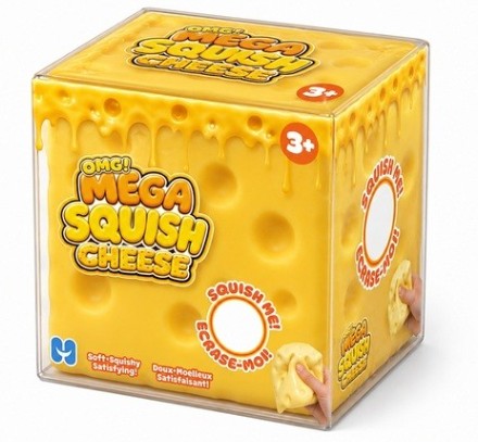 OMG! MÉGA SQUISH – FROMAGE GÉANT (JUMBO) SENSORIEL ANTI-STRESS EXTENSIBLE (SQUISHY)15.24 CM (6")