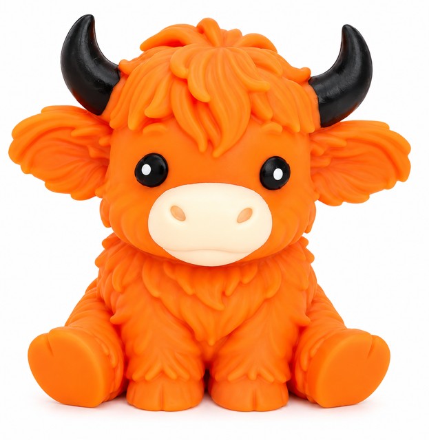 JOUET SENSORIEL ANTI-STRESS SQUISHY - OH MY! SQUISH JUMBO VACHE HIGHLAND 25 CM (10")