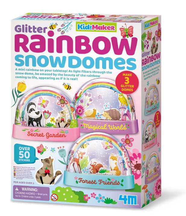 KIDZMAKER - MINI DÔMES À EAU ARC-EN-CIEL À PAILLETTES