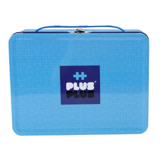 PLUS-PLUS BLOCKS - BLUE METAL CASE - 600 PIECE BASIC SET