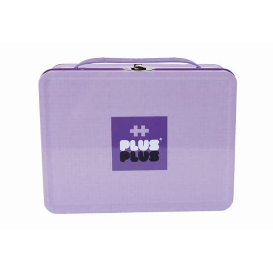 PLUS-PLUS BLOCKS - PASTEL LILAC METAL CARRY CASE - 600-PIECE BASIC SET