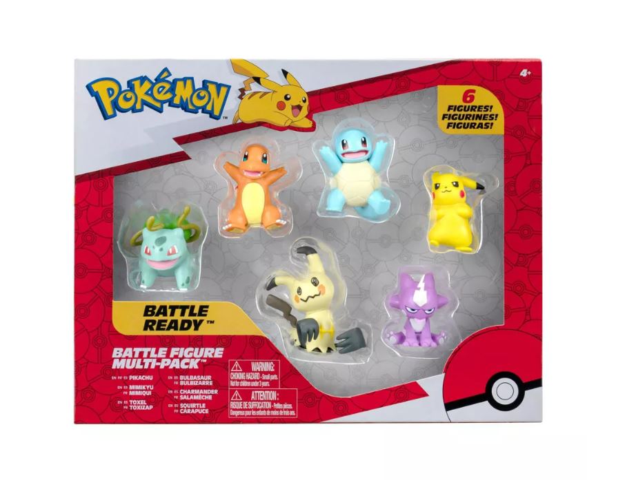ENSEMBLE DE 6 FIGURINES DE COMBAT POKÉMON