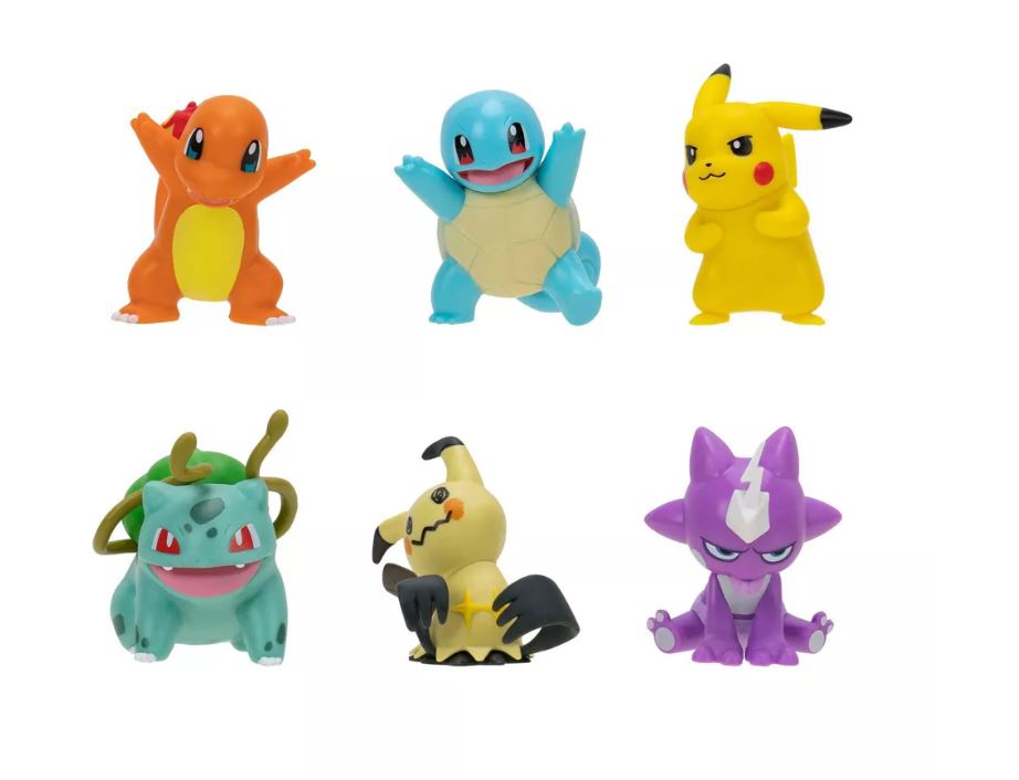 ENSEMBLE DE 6 FIGURINES DE COMBAT POKÉMON