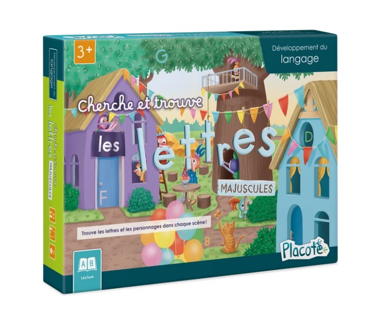 JEU PLACOTE - CHERCHE ET TROUVE - LES LETTRES MAJUSCULES - Version française