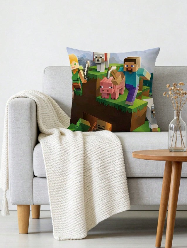 COUSSIN - MINECRAFT COCHON ET LOUP