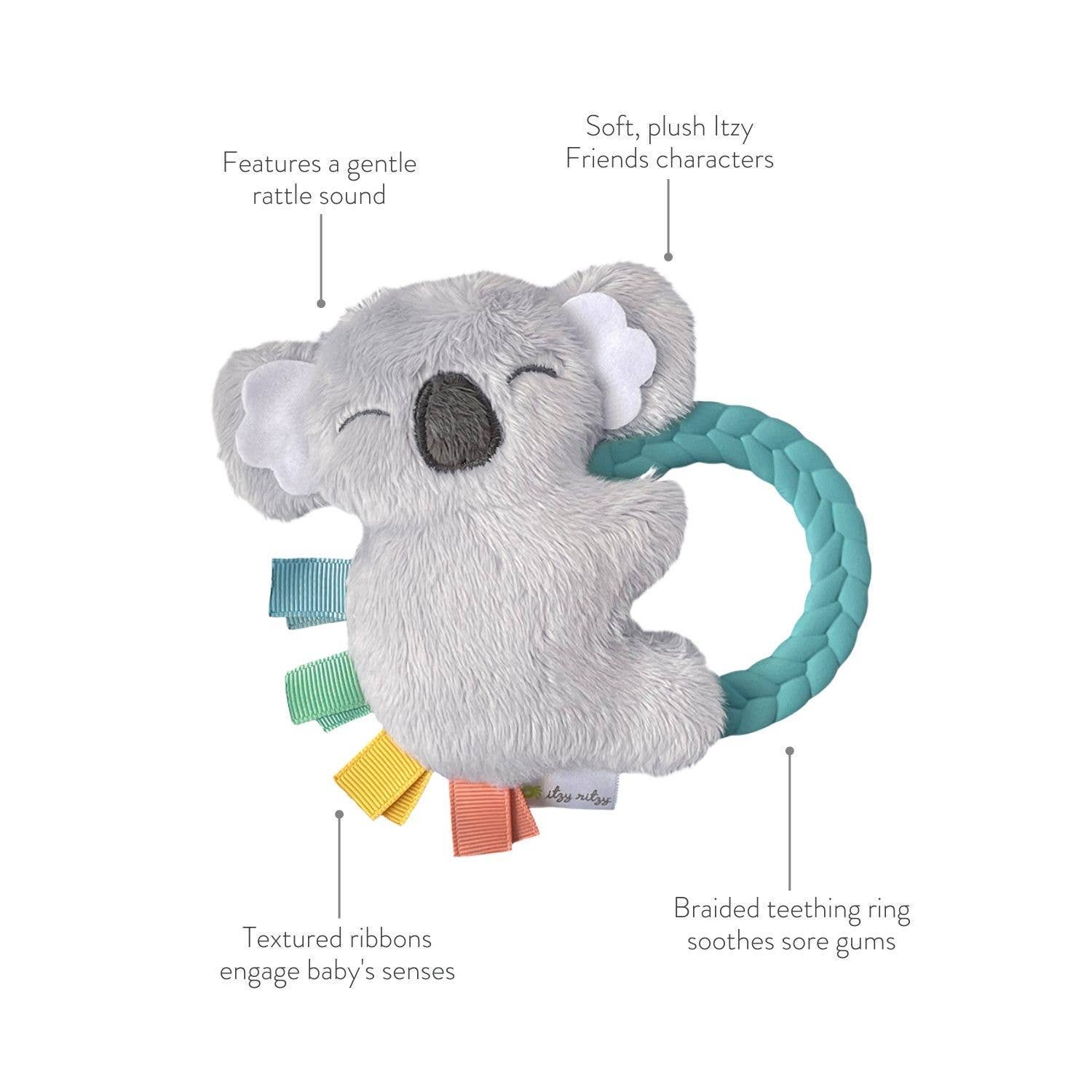 HOCHET EN PELUCHE AVEC ANNEAU DE DENTITION - KOALA - ITZY RITZY