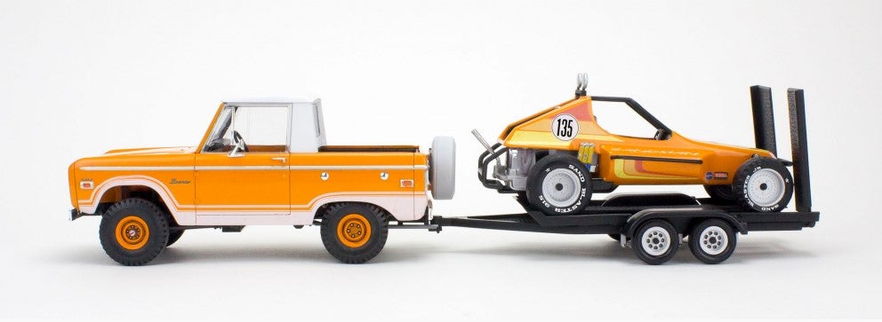 MODÈLE À COLLER - FORD BRONCO HALF CAB AVEC DUNE BUGGY ET REMORQUE NIVEAU 1/25 #5