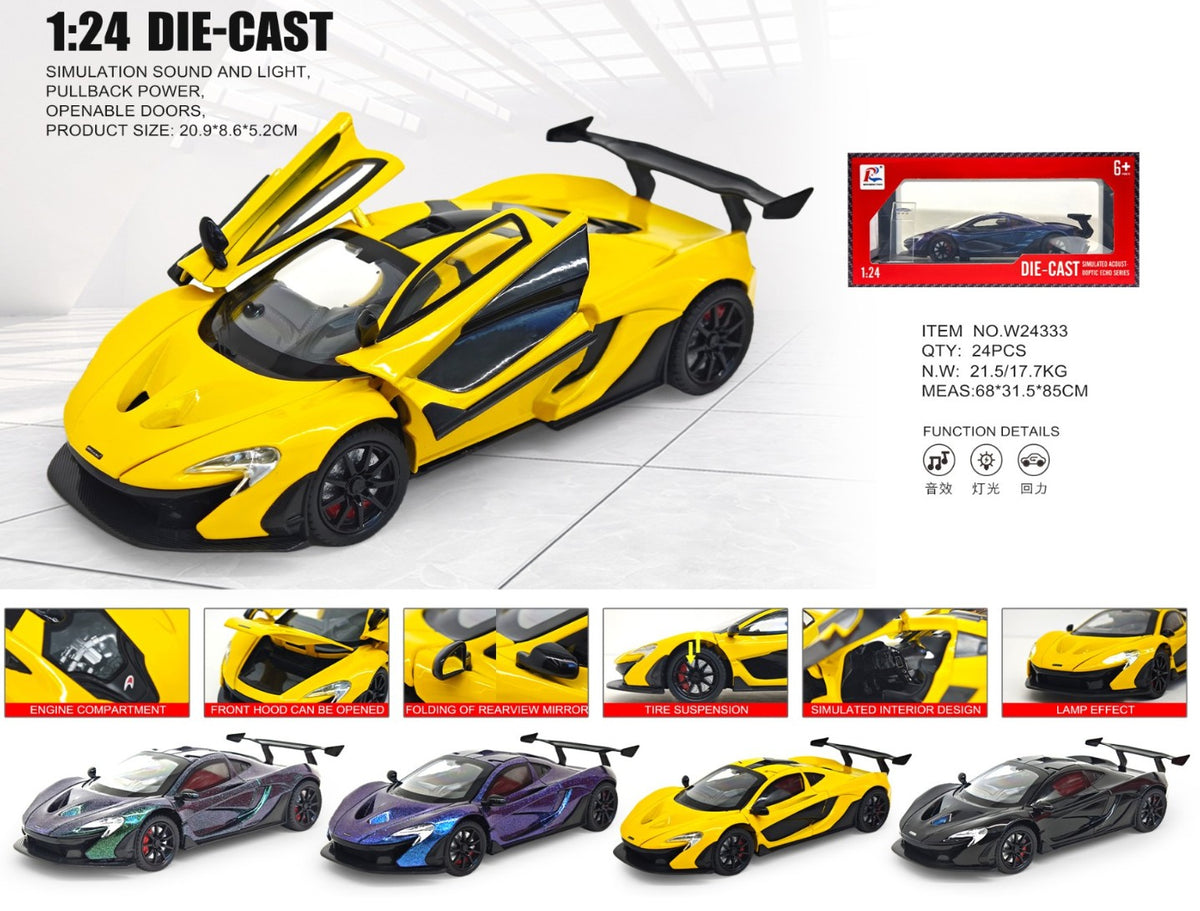 VOITURE DE COLLECTION EN MÉTAL - MCLAREN (ÉCHELLE 1:24) ASST