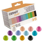 CERNIT - PÂTES POLYMÈRE ASSORTIMENTS DE 12 COULEURS PASTELS (12 MINIS PAINS DE 25G CHACUN)