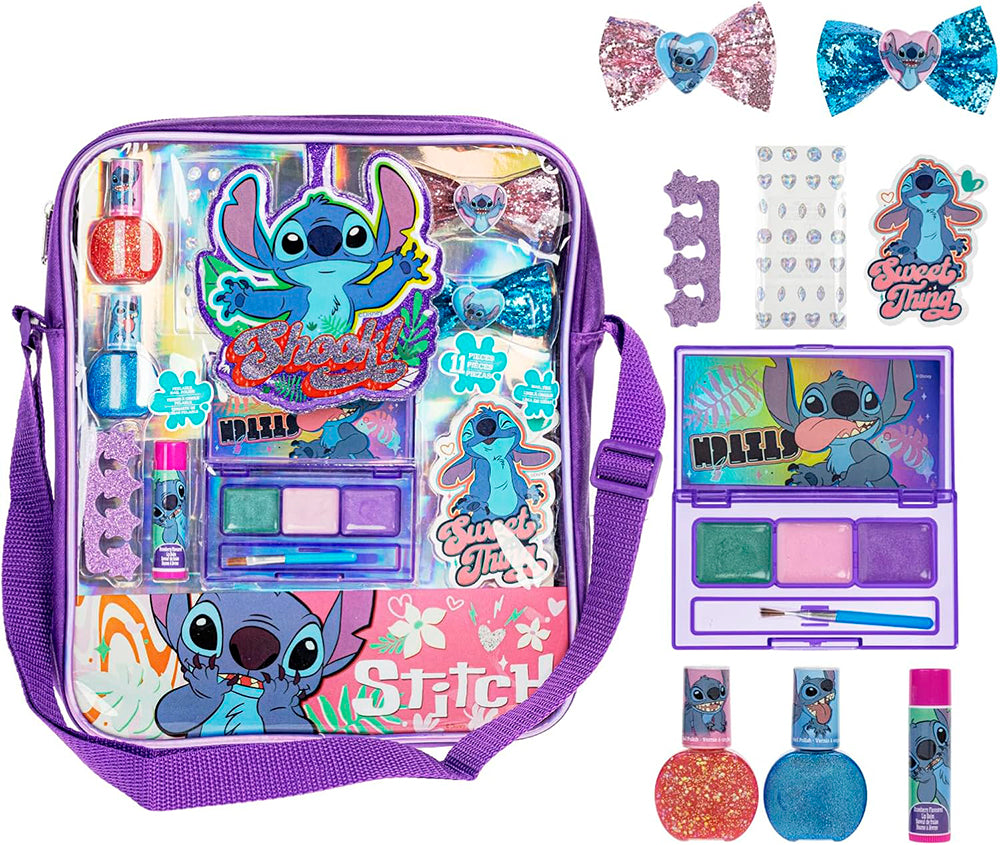 MAKEUP SET WITH STITCH COSMETIC BAGS ASST