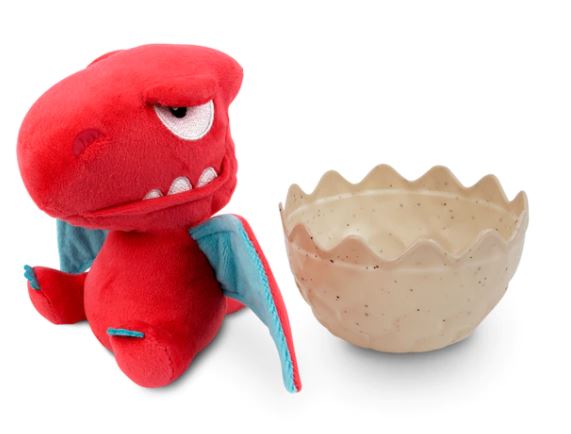 CRACKED EGG DINOSAUR PLUSH ASST