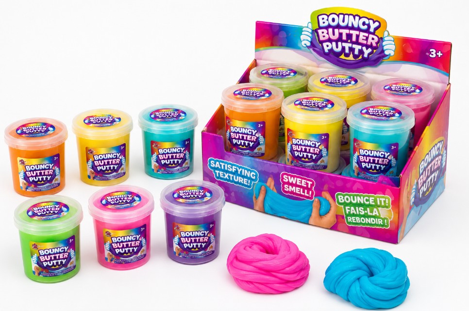 BOUNCY BUTTER PUTTY – BOUNCING SENSORY GLUE 300 G ASST