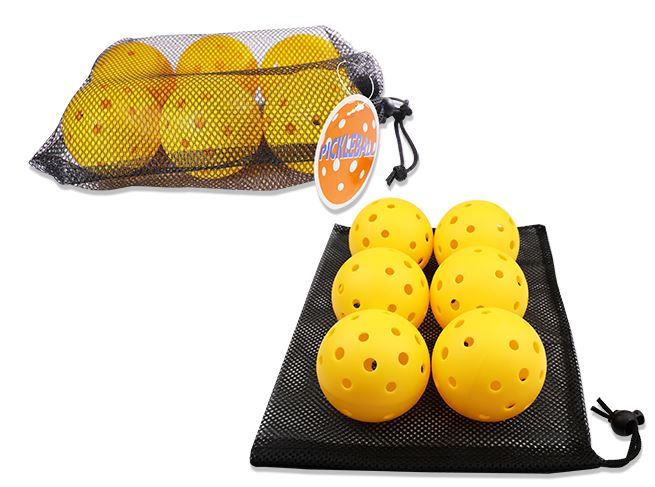 ENSEMBLE DE 6 BALLES POUR JEU PICKLE BALL (PICKLEBALL)