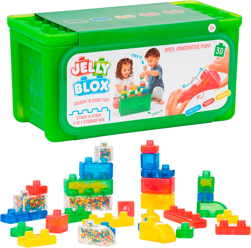 JELLY BLOX - BOITE DE RANGEMENT 2-EN-1 30 PIÈCES