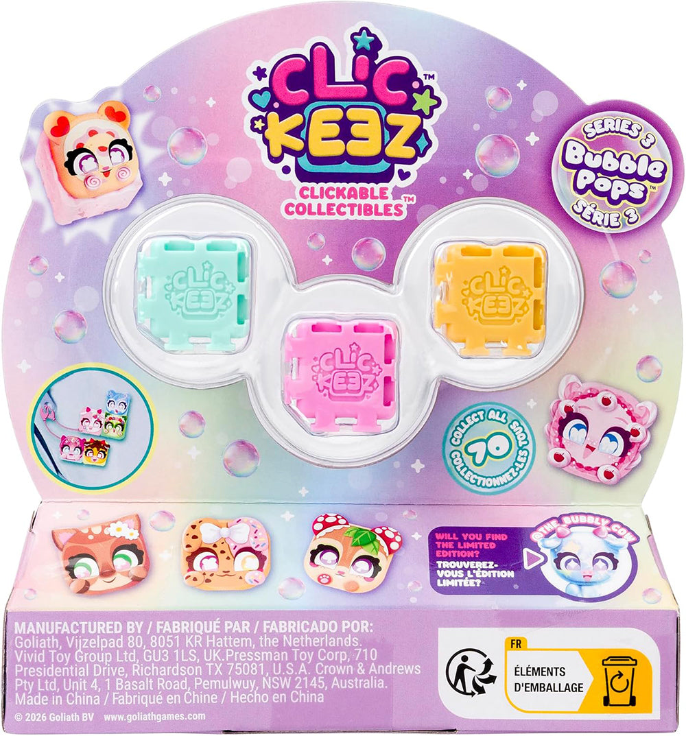 CLICKEEZ - SÉRIE 3 BUBBLE POPS - MULTI PACK ASST