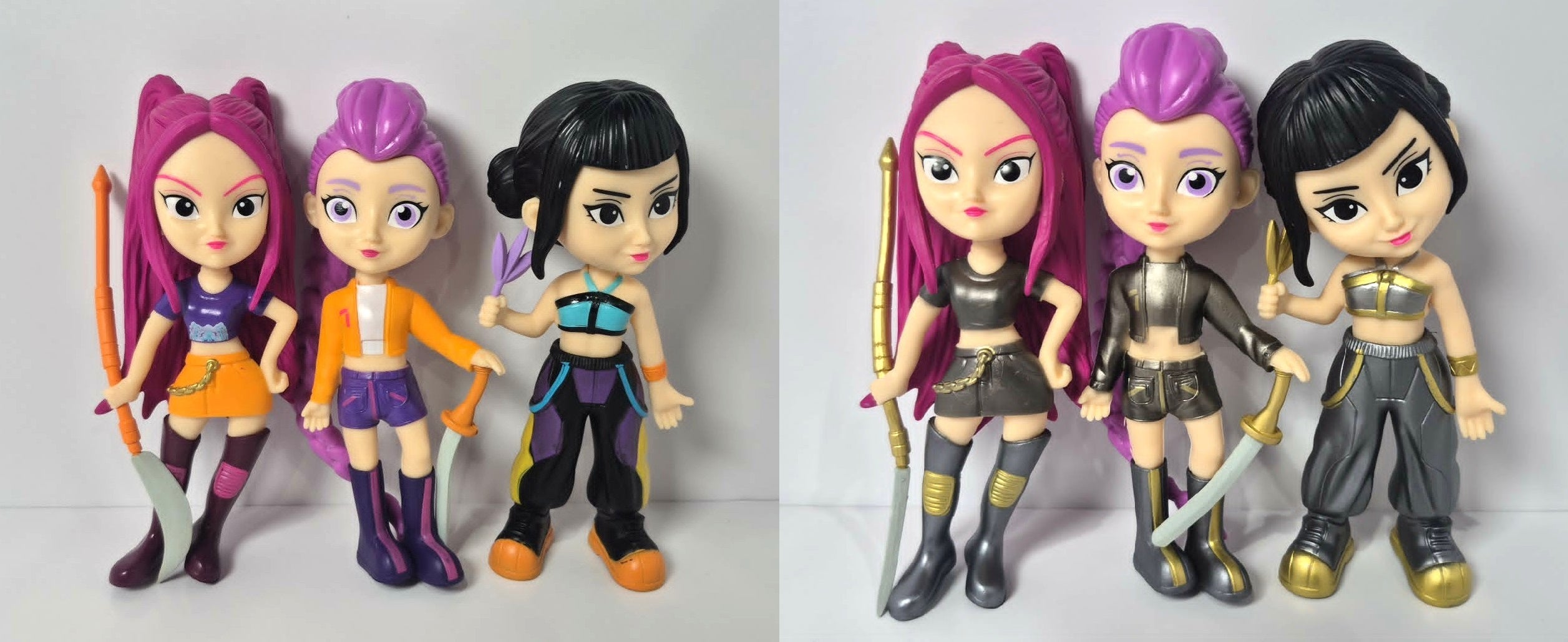 K-POP WARRIORS - SET OF 3 KPOP DEMON HUNTERS DOLLS (7"/18 CM) ASST