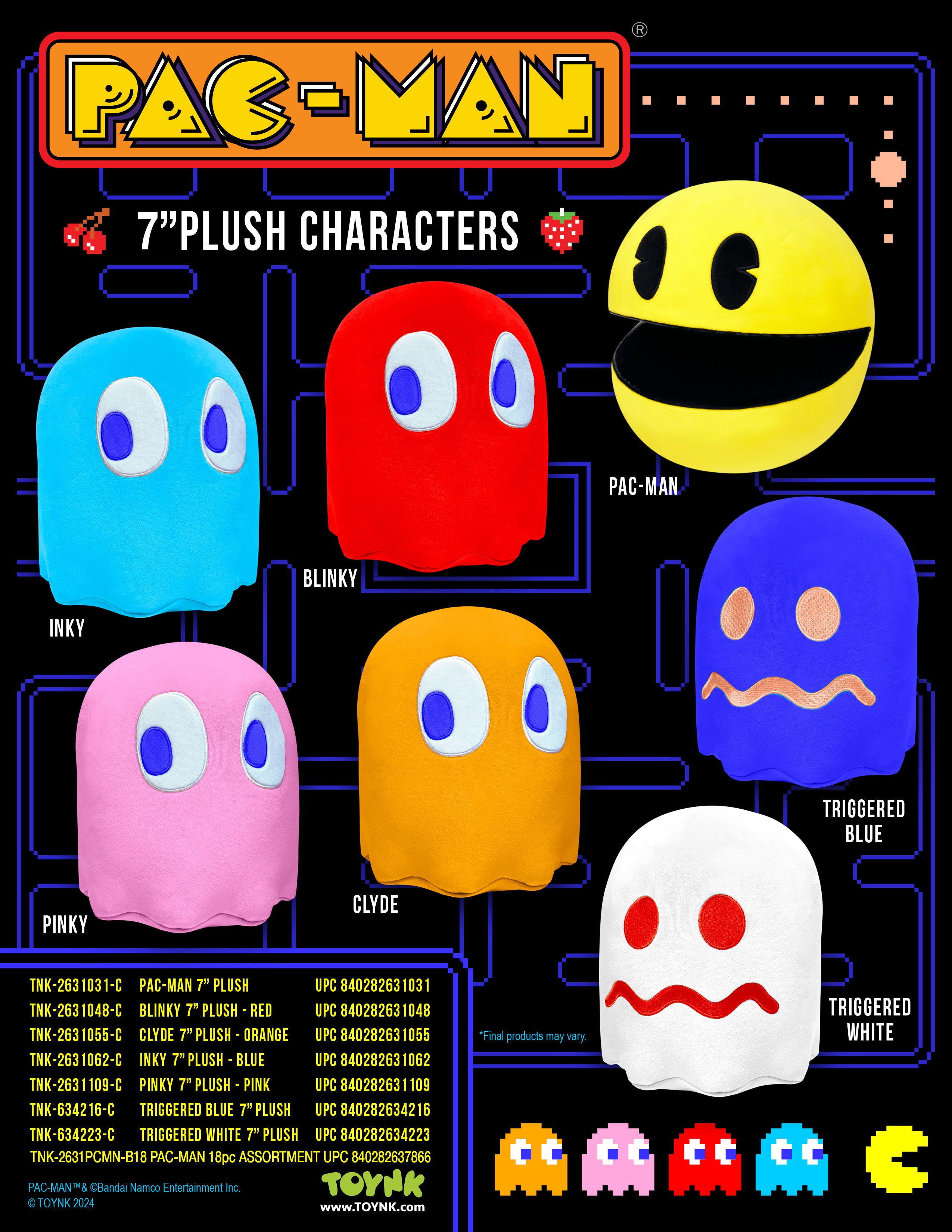 PELUCHE DE PACMAN 7" ASST