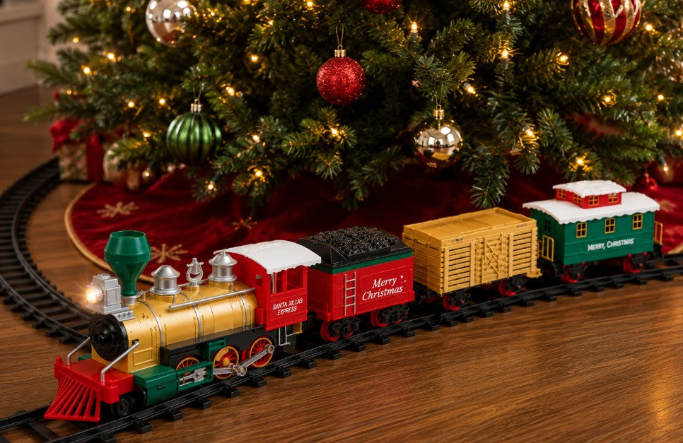 CHRISTMAS TRAIN – TRAIN DE NOËL AVEC SONS ET LUMIÈRES 70 CM (27,6 PO)