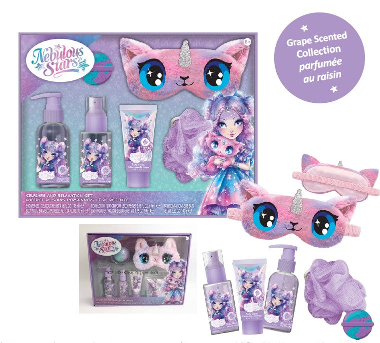 NEBULOUS STARS - COFFRET DE SOINS PERSONNELS ET DE DÉTENTE - NEBULIA PARFUMÉE AU RAISIN