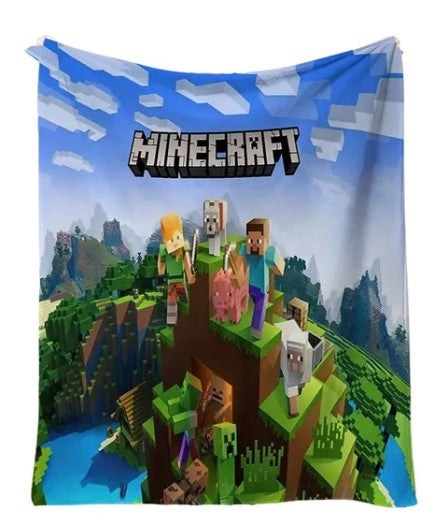 JETÉE MINECRAFT AVEC COLLINE (COUVERTURE) 4 PIEDS X 5 PIEDS