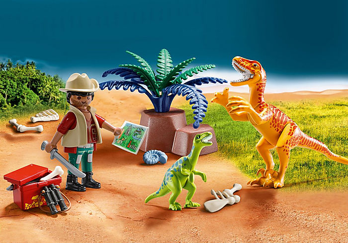 PLAYMOBIL DINOS - EXPLORER AND DINOSAURS CARRY CASE #70108