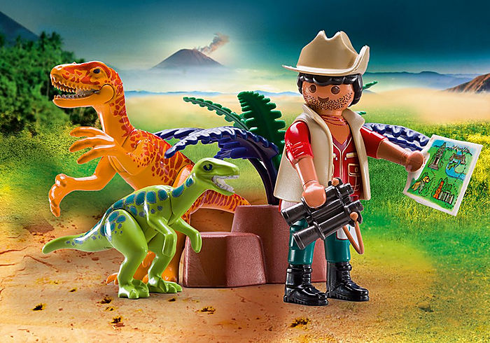PLAYMOBIL DINOS - EXPLORER AND DINOSAURS CARRY CASE #70108