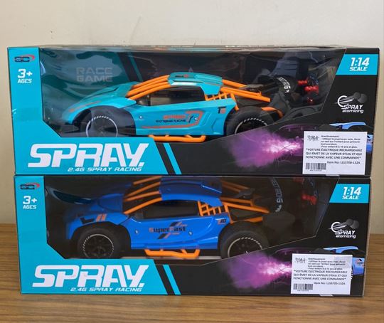 REMOTE CONTROL CAR - SPORTS MODEL WITH CHARGER AND SMOKE ASST