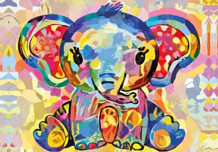 YAZZ PUZZLE 1000 PIECES - BABY ELEPHANT #YA-3826