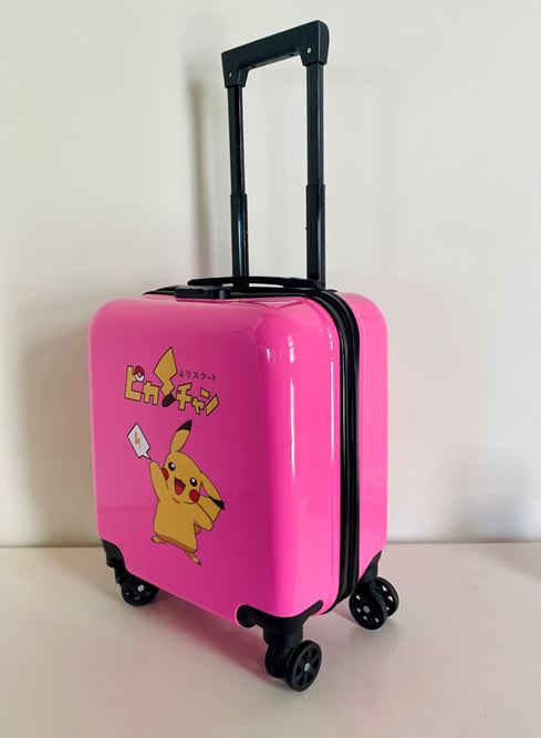 VALISE DELUXE POKEMON PIKACHU ROSE AVEC SERRURE 18" (46 CM)