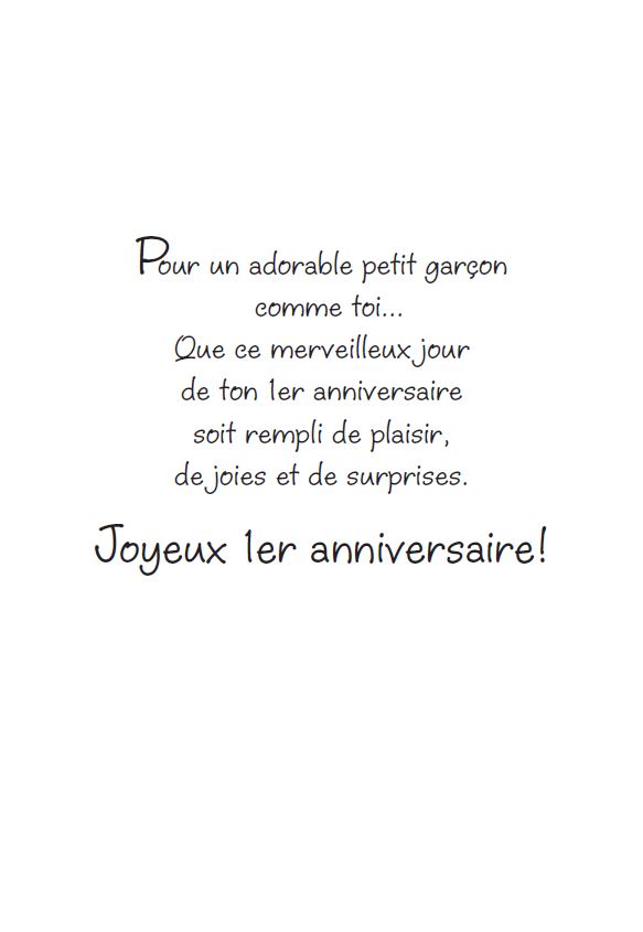 1 AN - CARTE D'ANNIVERSAIRE DE MILLBROOK