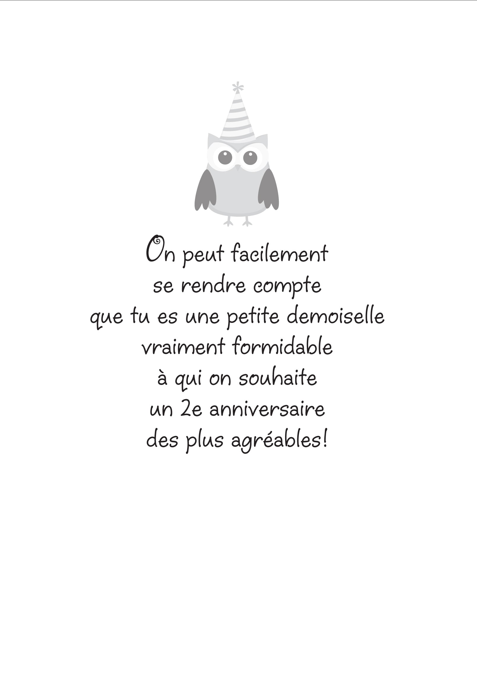 2 ANS - CARTE D'ANNIVERSAIRE