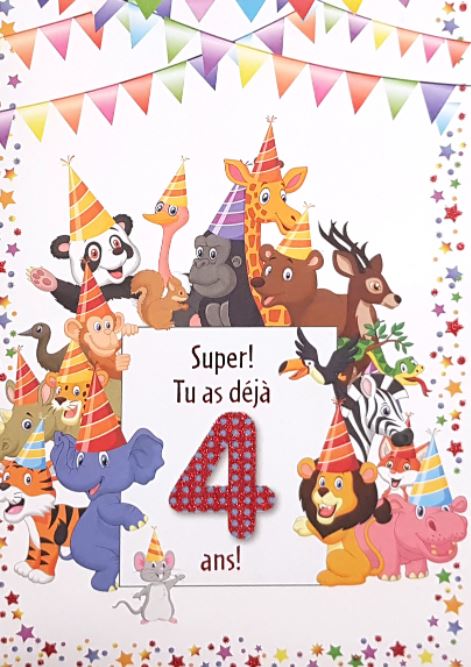 4 YEARS - GENERAL BIRTHDAY CARD - SUPER YOU ARE ALREADY 4 - FROM MILLBROOK