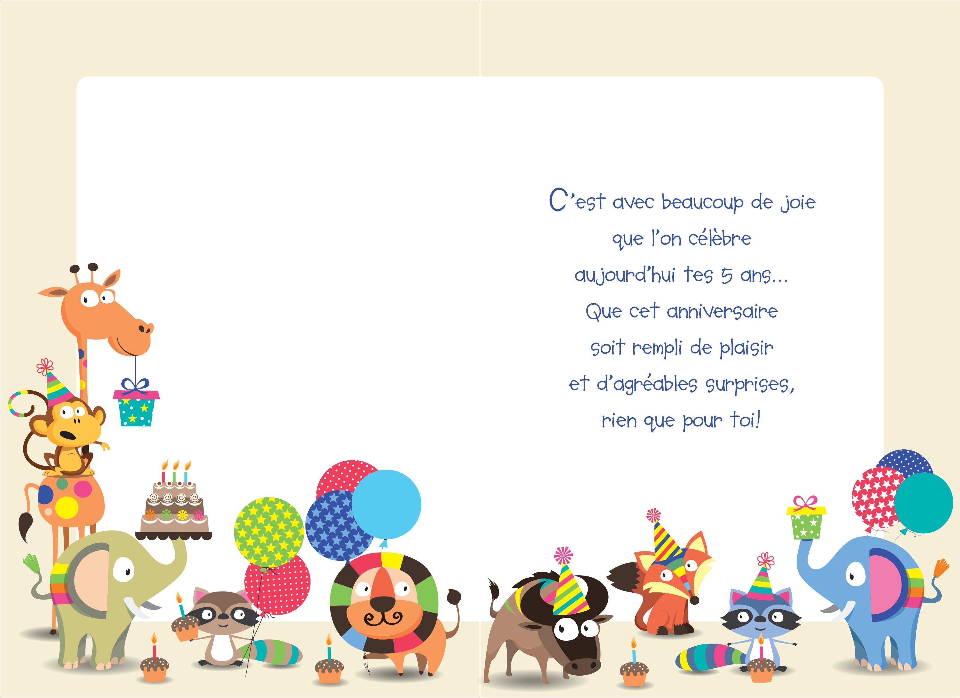 5 YEARS OLD - HAPPY BIRTHDAY TO YOU FOR YOUR 5TH BIRTHDAY! - FROM ROSEDALE