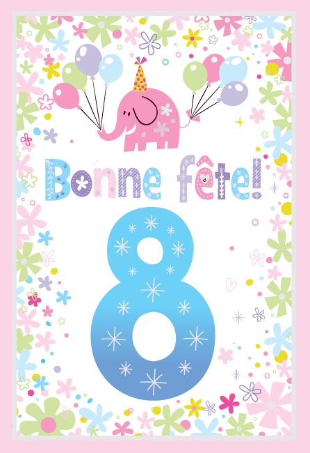 8 ANS - CARTE D'ANNIVERSAIRE - DE ROSEDALE