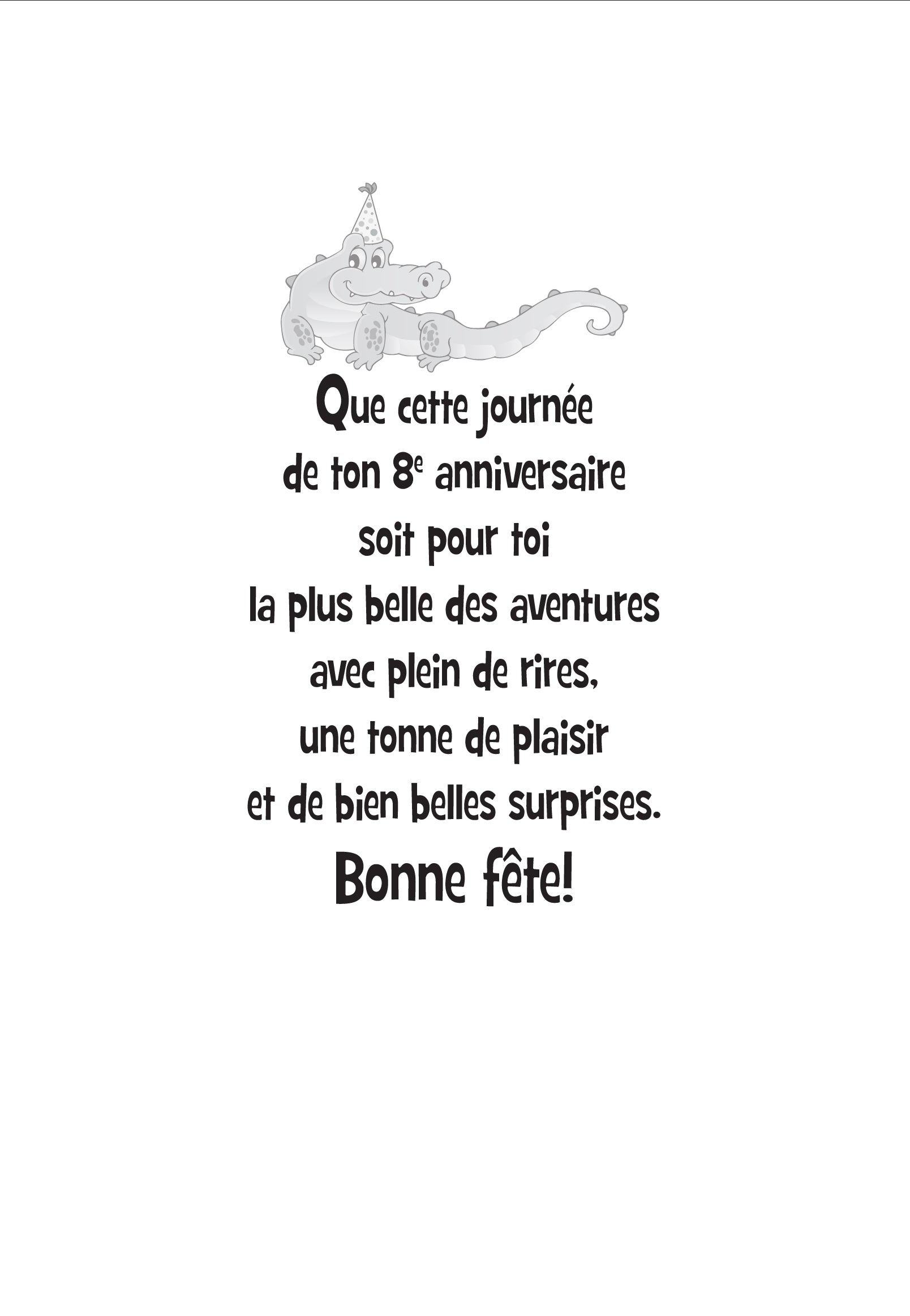 8 ANS - TU AS 8 ANS! - DE MILLBROOK