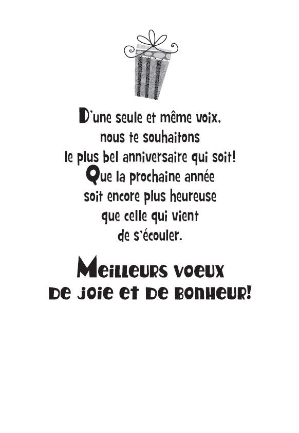 ANNIVERSAIRE - CARTE COLORÉ