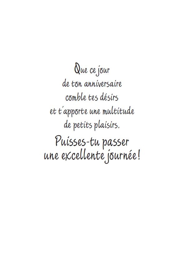 ANNIVERSAIRE - CARTE DE JOYEUX ANNIVERSAIRE À TOI - DE MILLBROOK