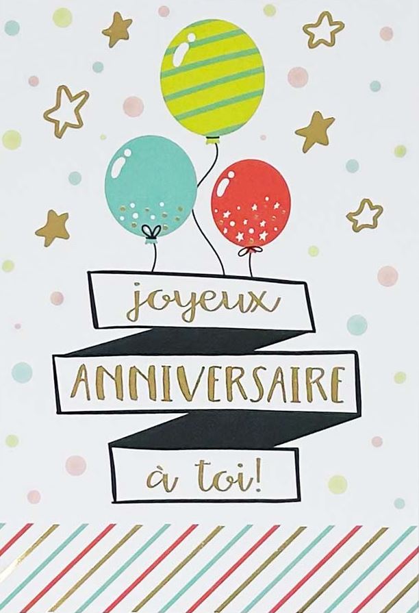 CARTE D'ANNIVERSAIRE - JOYEUX ANNIVERSAIRE! - DE MILLBROOK