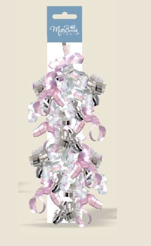 BABY PINK GIFT PACKAGING BOWS PK 2