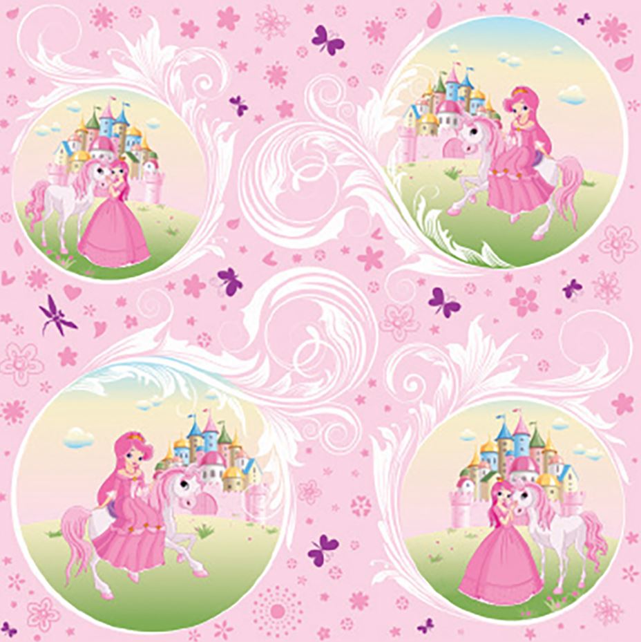 PRINCESS AND UNICORN GIFT WRAP