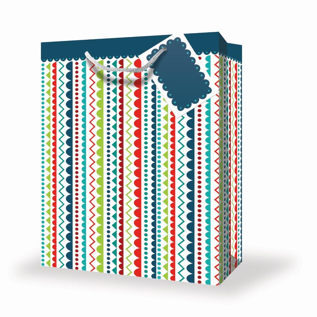 SAC CADEAU JUMBO - DIFFÉRENTS MODÈLES EN CARTON PLASTIFIÉ DE QUALITÉ ASST