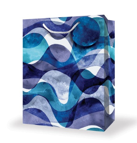 LARGE GIFT BAG - BLUE WAVE STYLE