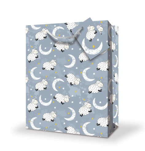 SAC CADEAU LARGE - MOUTONS ET LUNES