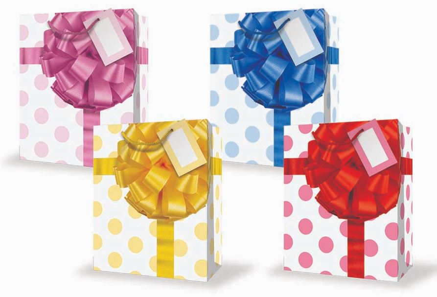 SAC CADEAU MOYEN - EN FORME DE CADEAU ASST
