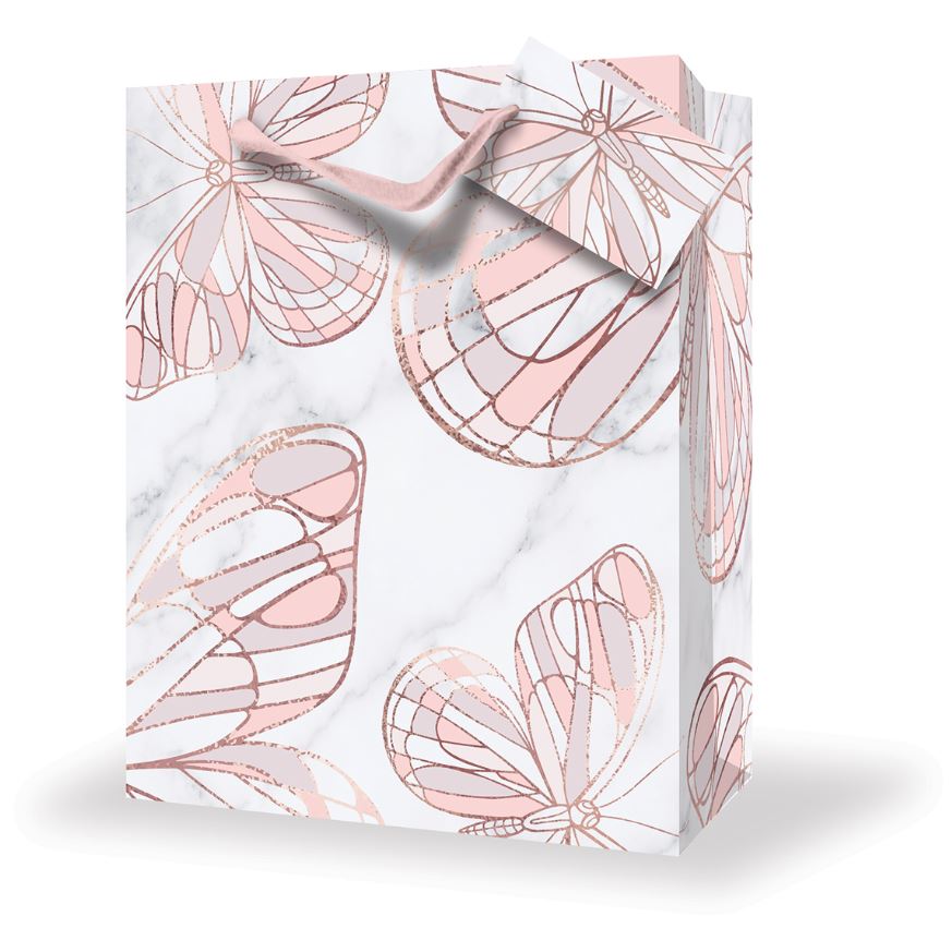 GIFT BAG SMALL - PINK BUTTERFLIES