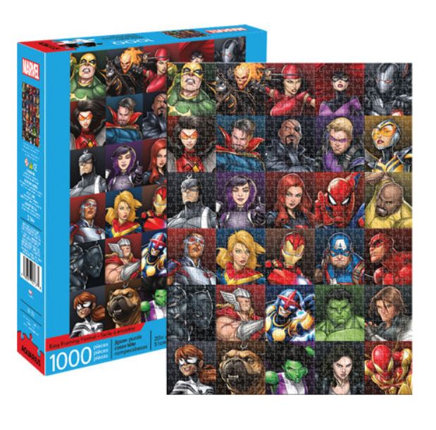 AQUARIUS CASSE-TÊTE 1000 PIÈCES - COLLAGE DES HÉROS DE MARVEL #65358