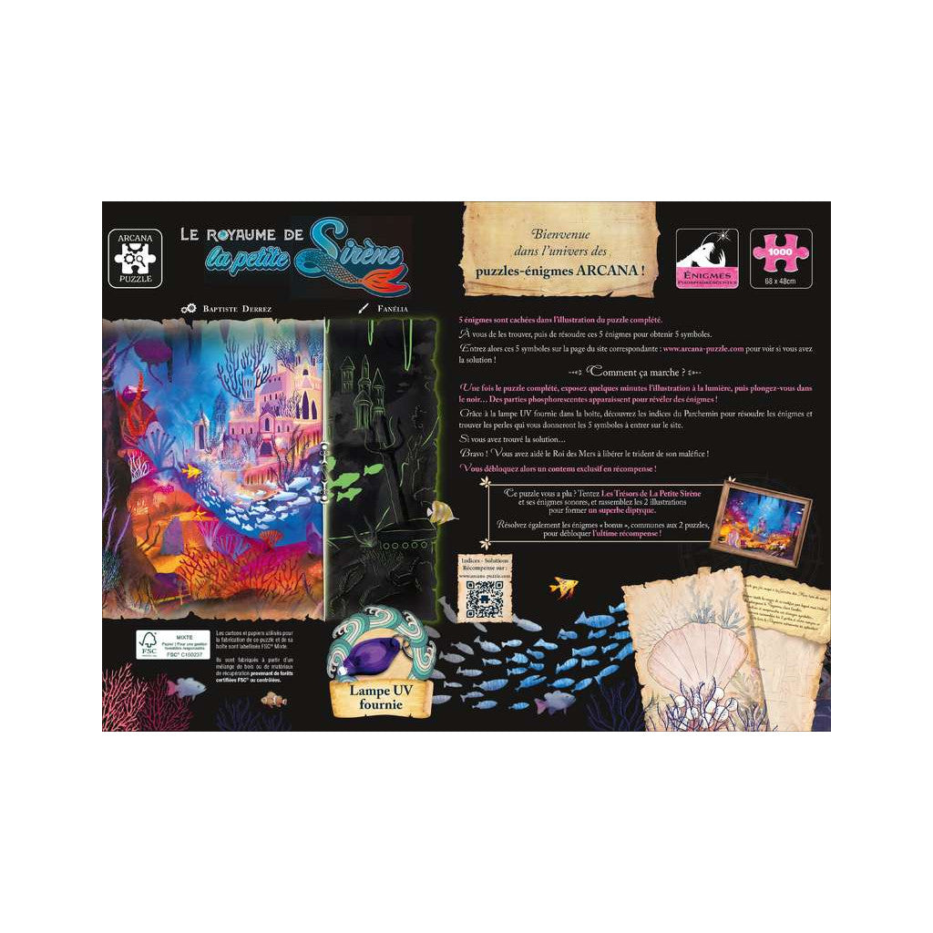 ARCANA PUZZLE JIGSAW PUZZLE 1000 PIECES - THE LITTLE MERMAID'S KINGDOM #GPRP
