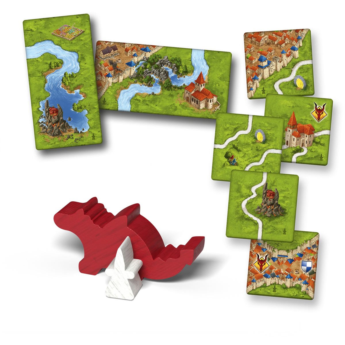 JEU CARCASSONNE - EXTENSION 3 : PRINCESSES ET DRAGONS / DRAGON ET FÉE